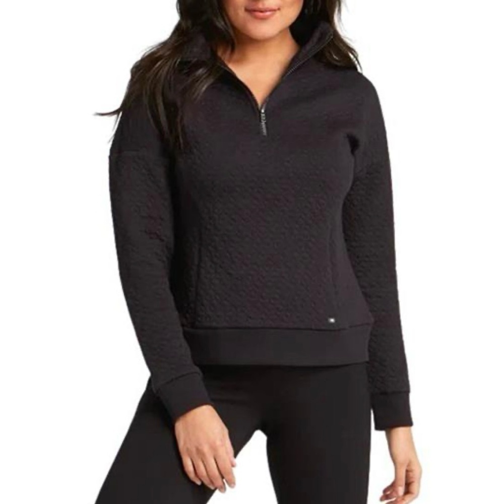 FIG Clothing Nanaimo Top - Women's Black 1/4 Zip Quilted Size Small